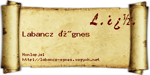 Labancz Ágnes névjegykártya